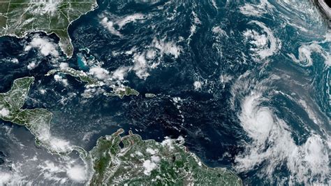 Hurricane Lee charges through open Atlantic waters as it approaches northeast Caribbean